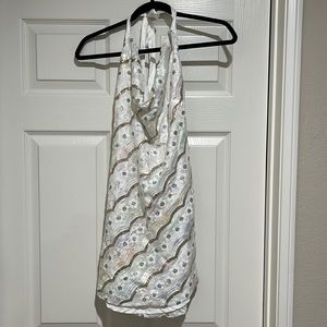 Glisten Girl White Dress / Backless Sequin Mini Dress